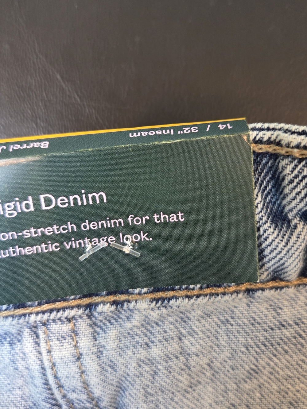 Wild Fable Mid-Rise Barrel Jean Light Wash Size 14 NWT Rigid Denim 32" Inseam - Picture 6 of 14